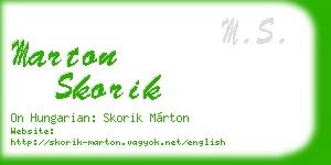 marton skorik business card