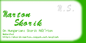 marton skorik business card